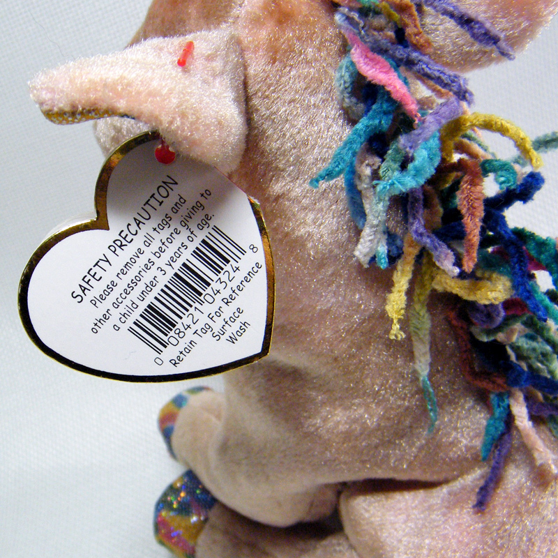 Ty Beanie Babies Zodiac HORSE with RARE Shimmer FABRIC EARS NWT Retired