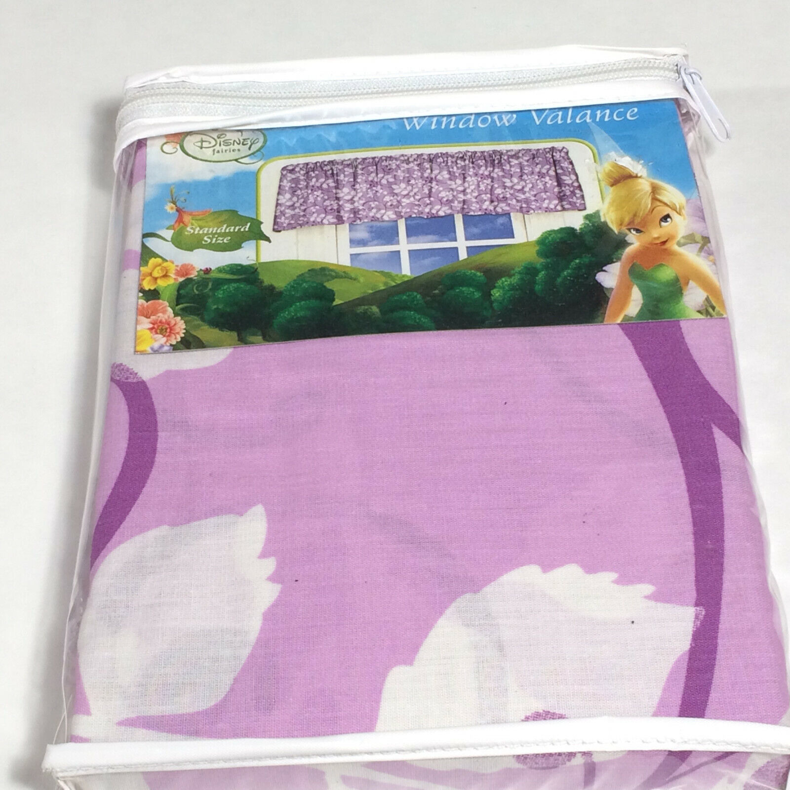 Disney Fairies window valance purple botanical print 84x15 - $14.99