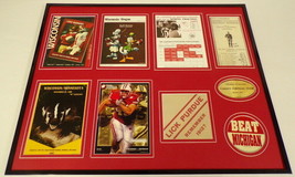 Wisconsin Badgers Football 16x20 Framed Memorabilia Set Tickets Program Covers image 1