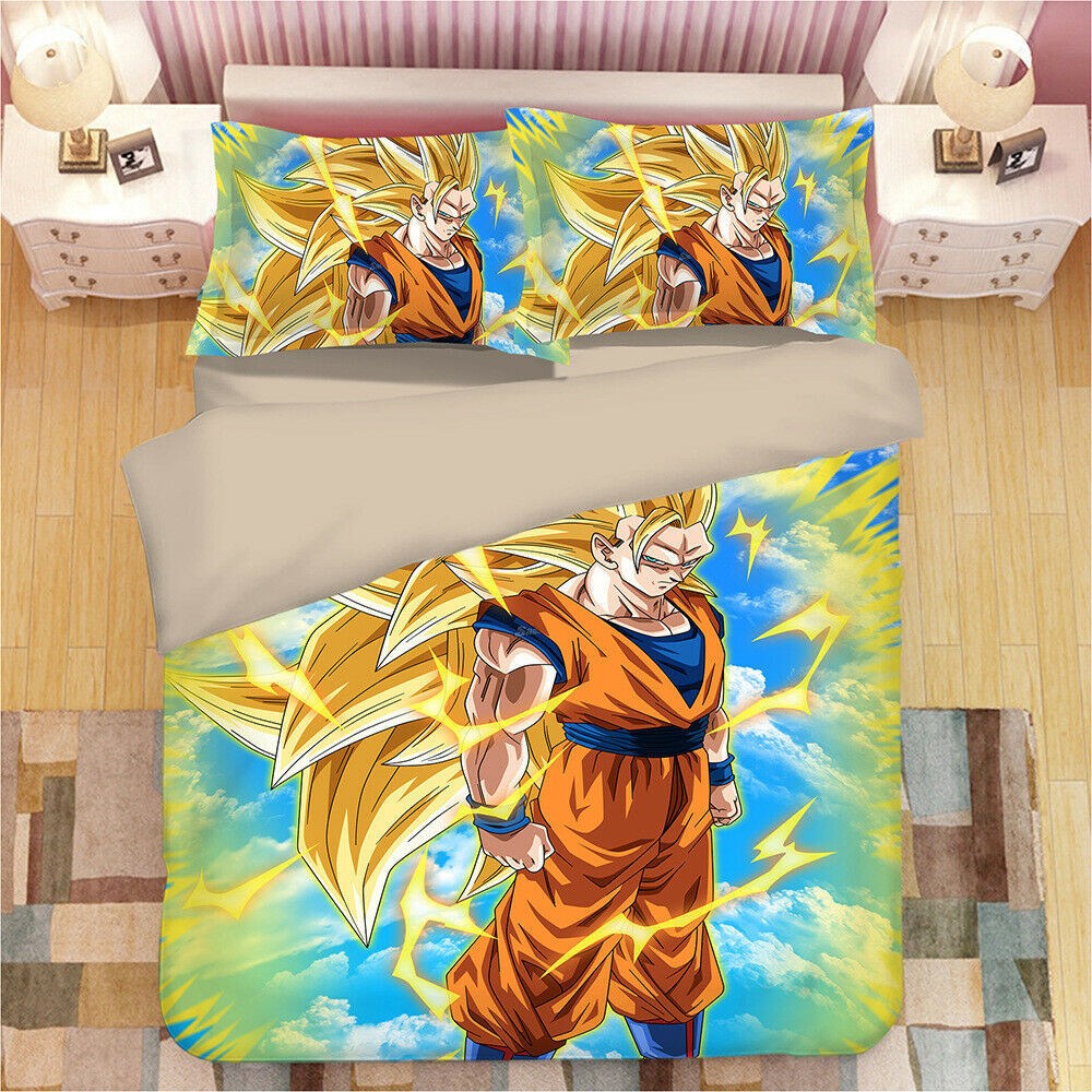 DRAGON BALL Z 3D Bedding Set Duvet Cover Pillowcase Bed Linen Son Goku