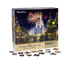 Disney World Thomas Kinkade Main Street U.S.A. Fireworks 27"x20" 1000 Pc Puzzle image 4