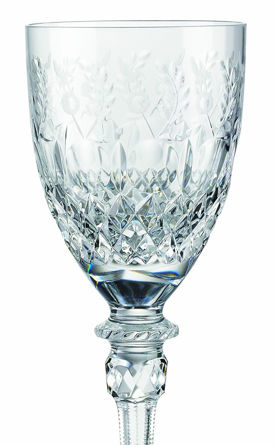 ROGASKA CRYSTAL GALLIA SET OF TWO WINE GLASS CRYSTAL MADE IN SLOVENIA