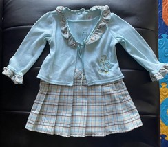 Youngland Blue/Brown Dress Plaid Baby Girl Size 24 M - $7.91