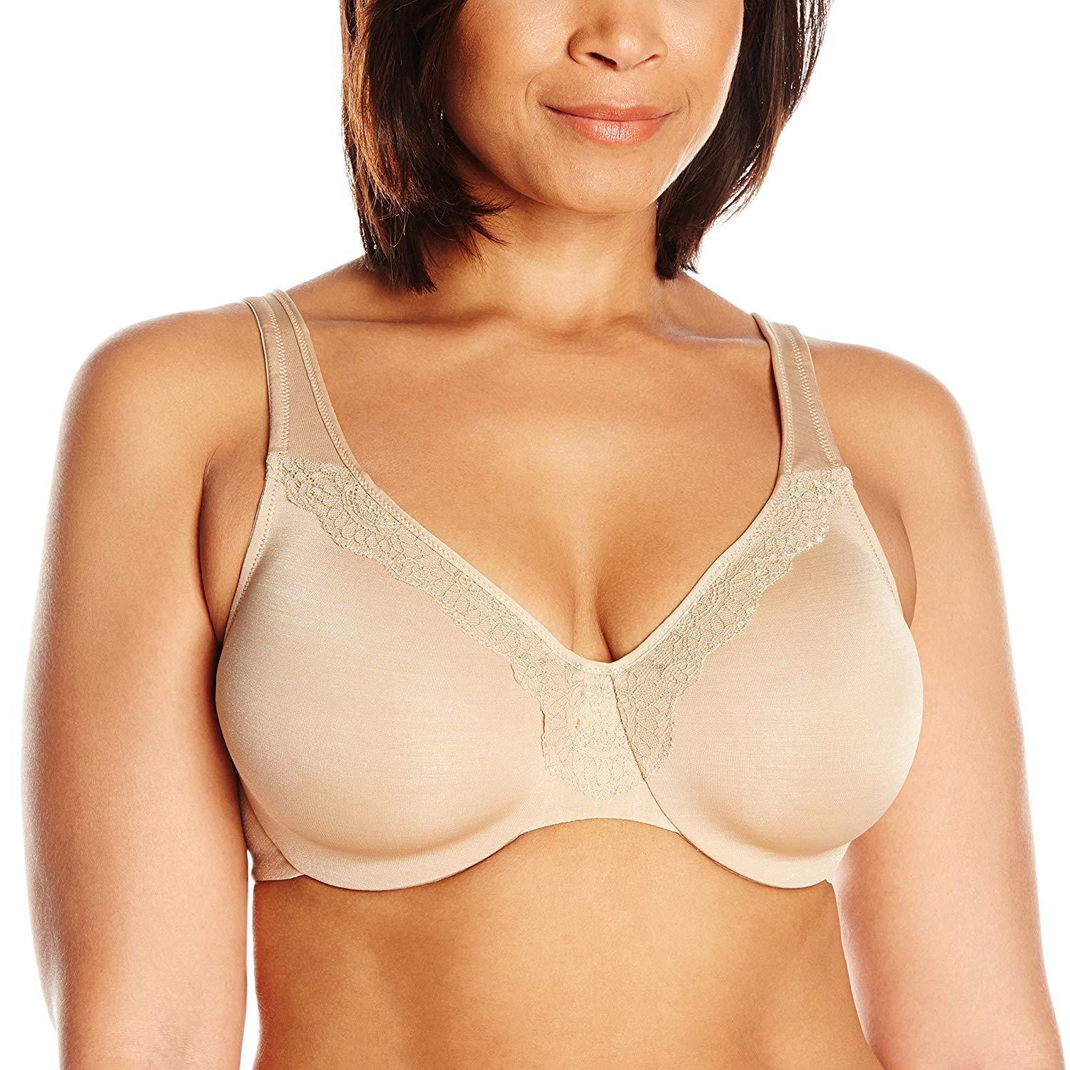 Lilyette BODY BEIGE TONAL Smooth Minimizer Underwire Bra, US 34DDD