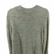 CJ Banks Acrylic Floral Pattern Print Tunic Knit Sweater Gray Plus Size 2X  - $15.18