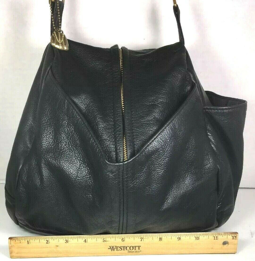 Victoria Leather Co. Large Soft Black Leather Shoulder Bag – Unique- Made in USA - Women&#39;s ...