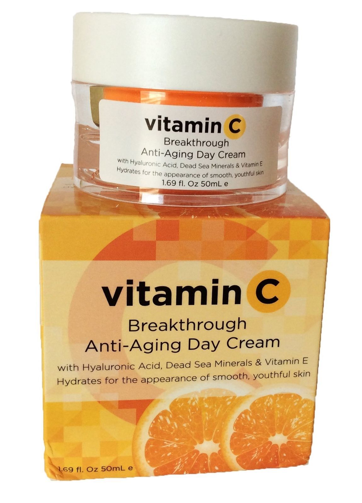 Vitamin C Breakthrough AntiAging Day Cream with Hyaluronic Acid, Dead Sea Mi... AntiAging