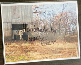 Photo Photography Print 8x10 COW IN DOORWAY farm fall autumn - $5.00