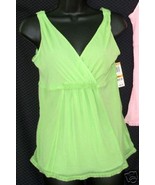 New $26 ALFANI sz Small Camisole Sleep Tank Top ivy green mesh S - $12.00