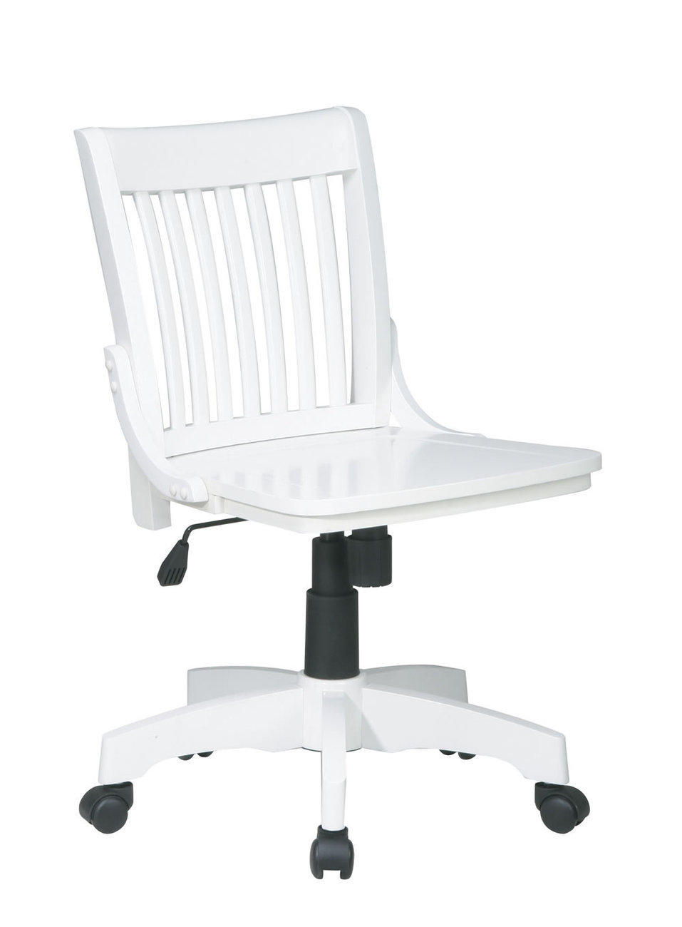 White Mission Style Wood Chair Armless And Similar Items