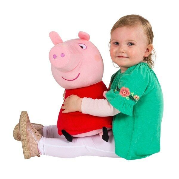peppa pig 20in talking plush red dress