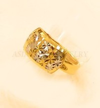 18k gold two tones SPARKLING  ring #64 - $376.74