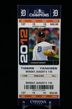 Detroit Tigers vs New York Yankees MLB Ticket w Stub 08/06/2012 Joaquin Benoit - $11.47