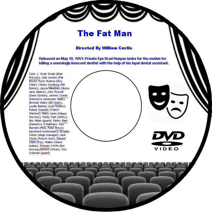 The Fat Man 1951 DVD Film Crime J Scott Smart Julie London Rock Hudson Clinton