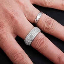 2.50 Ct Round Cut Diamond Eternity Men&#39;s Wedding Ring 14k White Gold Finish - $139.99