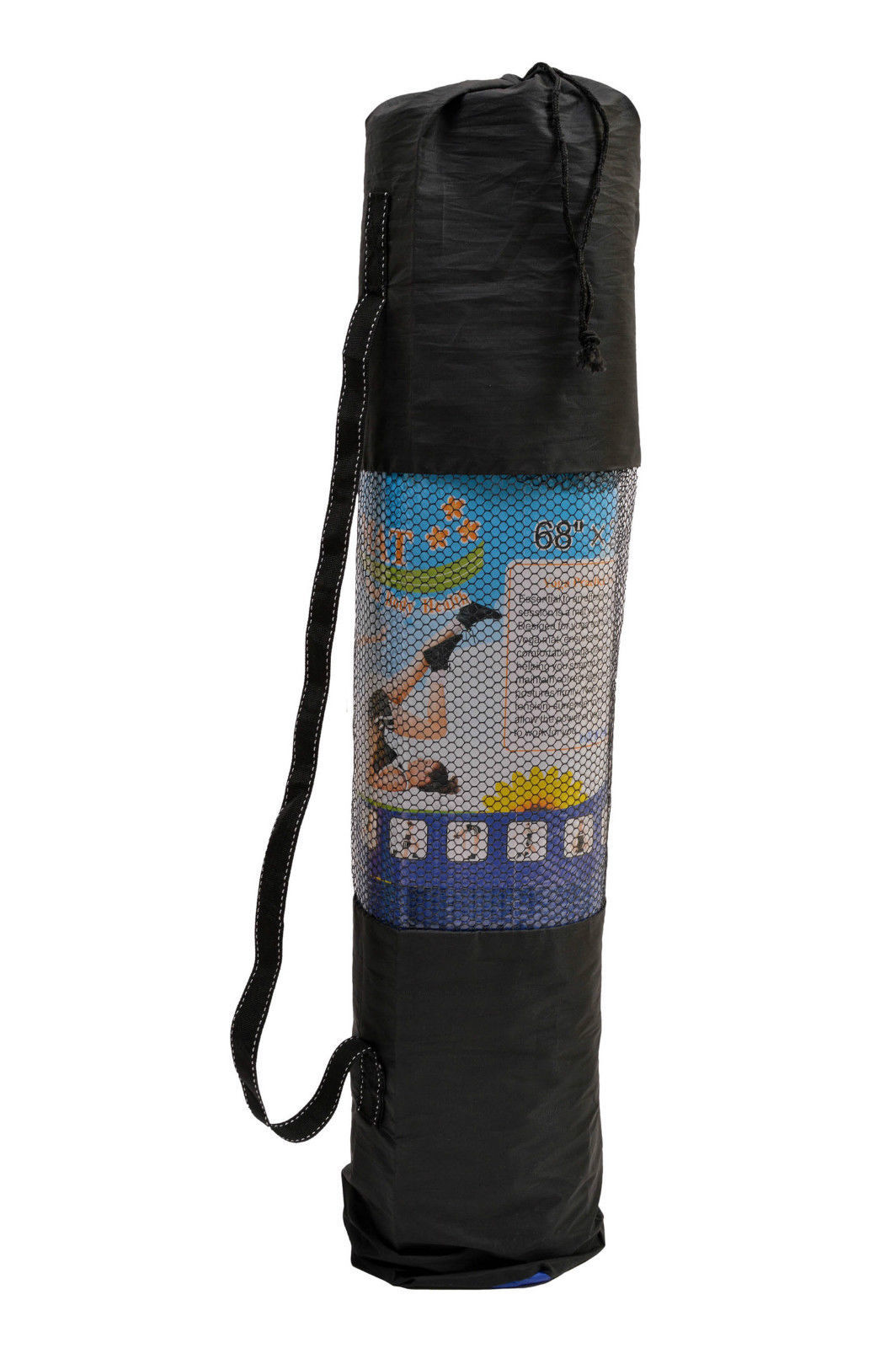 Yoga Mat Bag/Backpack with Net (Black)