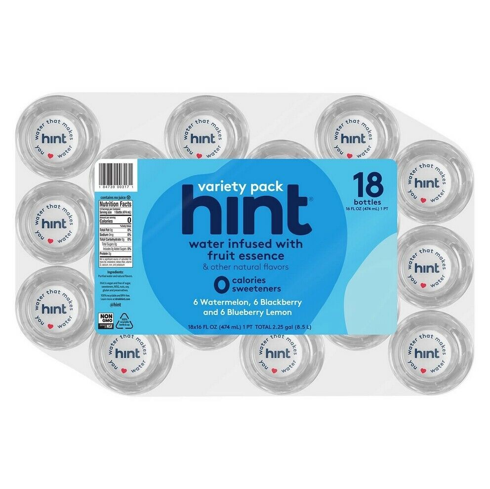 18 pks. 16 fl. oz./pack Hint Water Variety Pack Food & Beverages