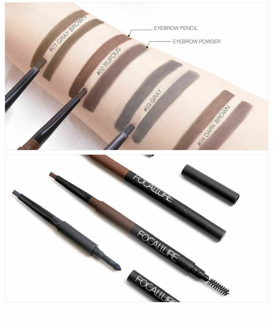 Focallure Eyebrow Pencil 3 In 1 Waterproof Tint Long Lasting Eyebrow