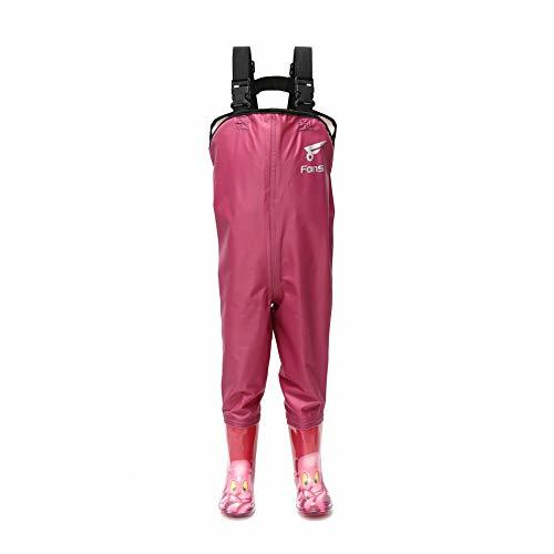 8 Fans Kid's Chest Waders,Waterproof Bootfoot Lightweight Hip Waders,2 ...