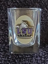 NCAA LSU Tigers Square Shot Glass, 2003 (Pewter Emblem) - $19.35