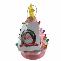 Mr. Christmas Nostalgic Mini 4.5” Light Pink Christmas Tree Ornament Light Up - $21.29