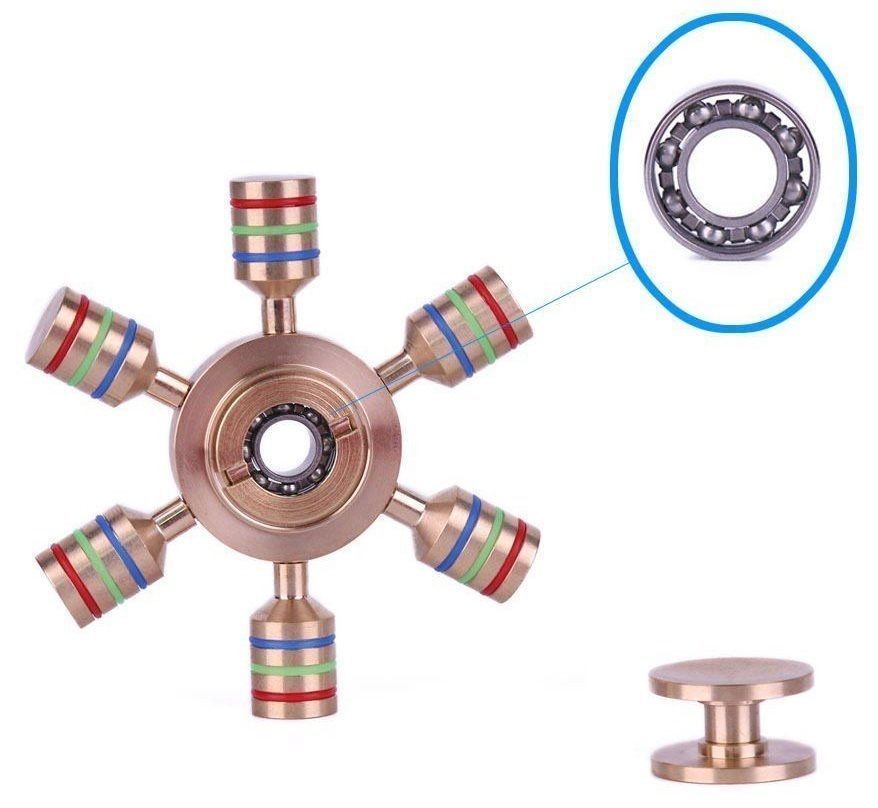 USA Stock Ship Wheel Metal 1, 2, 6, 10 Toy Copper Brass Torqbar Fidget Spinner