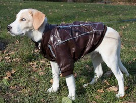 Wuff-Rider Fashion Suede Stitched Fashion Designer Pet Dog Coat Jacket C... - $30.79
