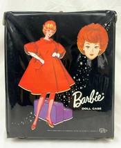 Vintage Barbie Red Dress Doll Case 1963 From Mattel Black 2.75"x10.75"x12"  - $19.99