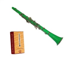 Merano B Flat 17 Keys Clarinet,Case,Mouthpiece,Reed+Extra 10 Reeds-Green - $86.99