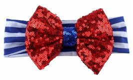 NEW 4th of July Sequin Bow Girls Headband  - $7.91