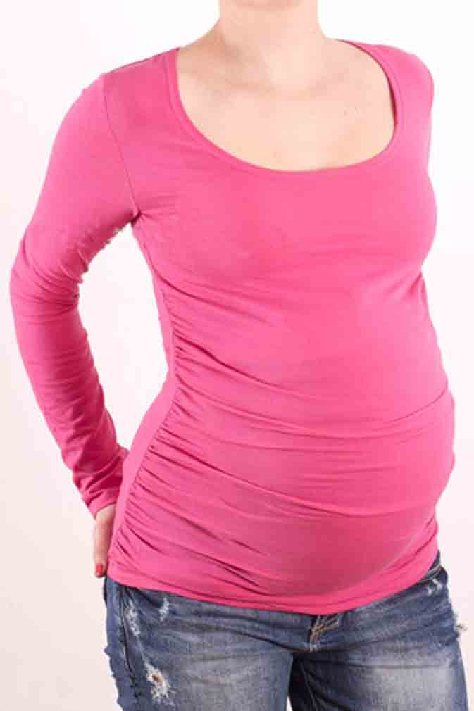 Image of Trendy Long Maternity Knit Tunic Top, Scoop Neck,  Fabulous Color Choices, EU