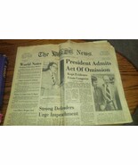Vintage Lynchburg Va 8/6/1974 Newspaper Ford Nixon Miami Building Collapse - $19.99