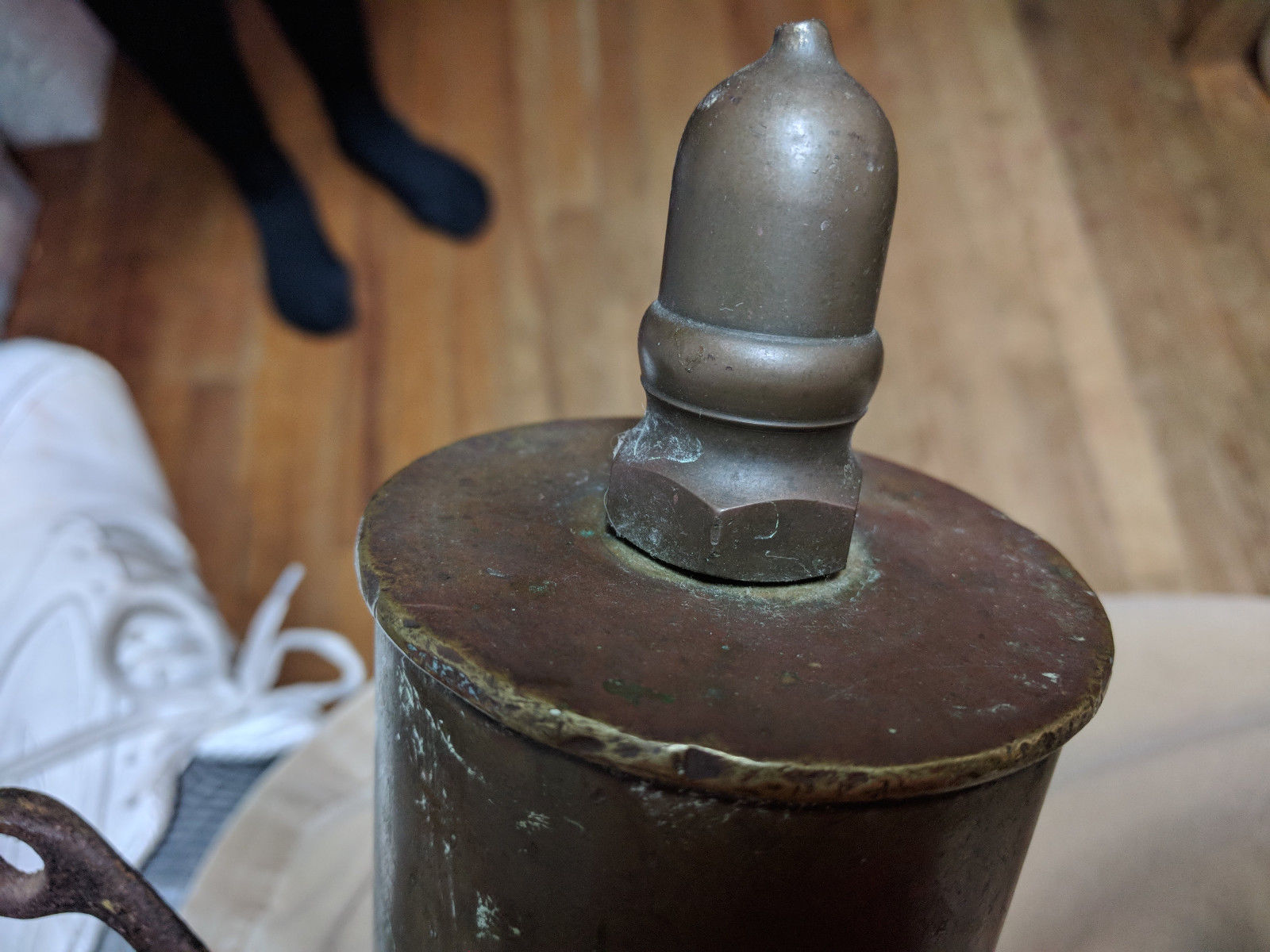 Antique Lonergan Brass Steam Whistle 12" x 3" Whistle