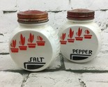 Vintage Mid Century Large Vitrock Fire King Glass Salt and Pepper Shakers Japan