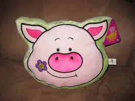 Green Pig Face Pillow Brand New Plush Nwt With Tags 12" Sugar Loaf - $9.99