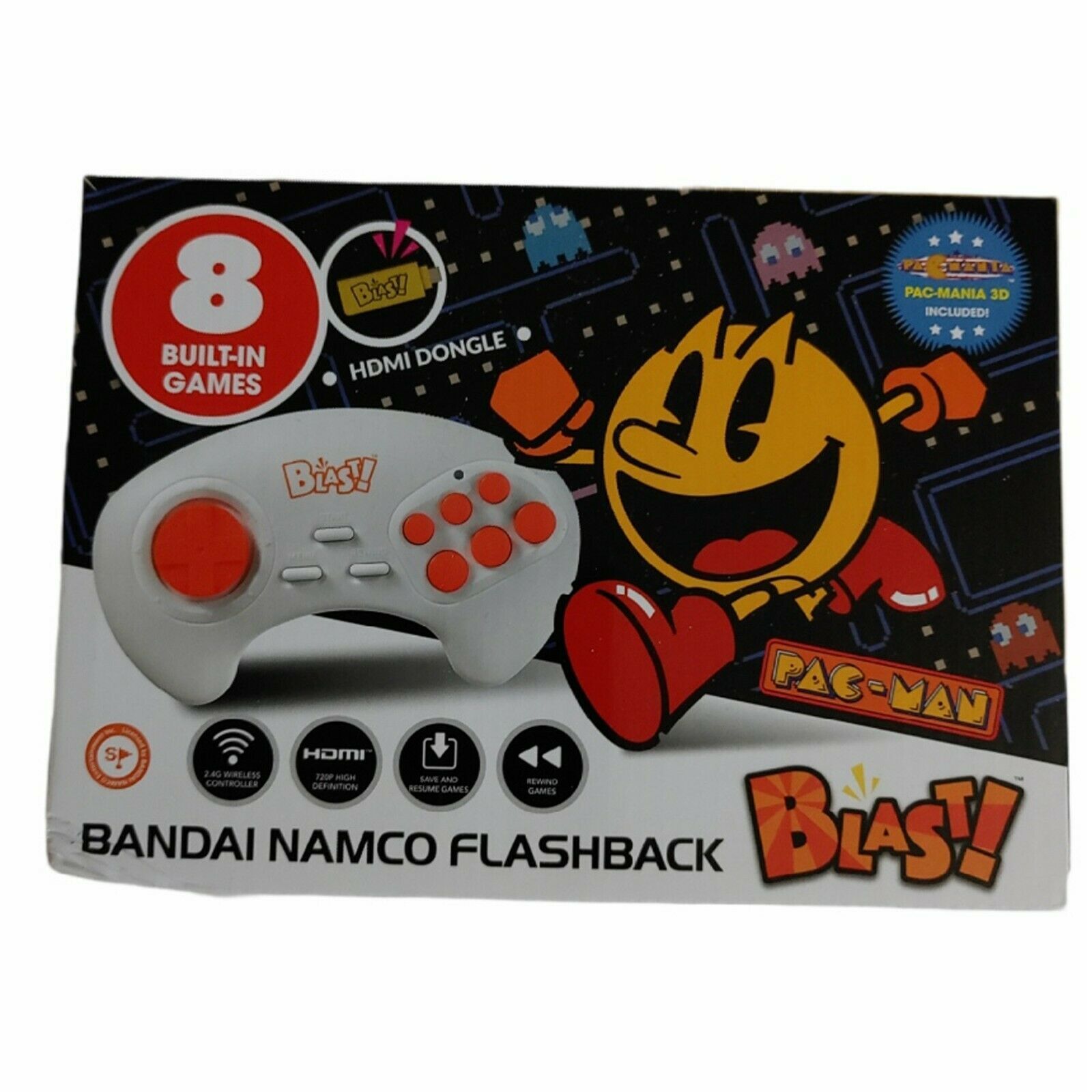 NEW Wireless Bandai Namco Flashback Blast! 8 Retro Atari Games~ Pac-Man, Galaga