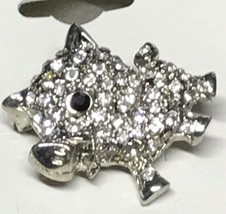 Clear Rhinestone Pave Bling Pig Brooch Pin Women Fashion Jewelry Gift - $9.99