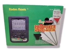 Vintage Radio Shack 2-In-1 Casino Pro  Poker/Poker Handheld Game 60-2430 