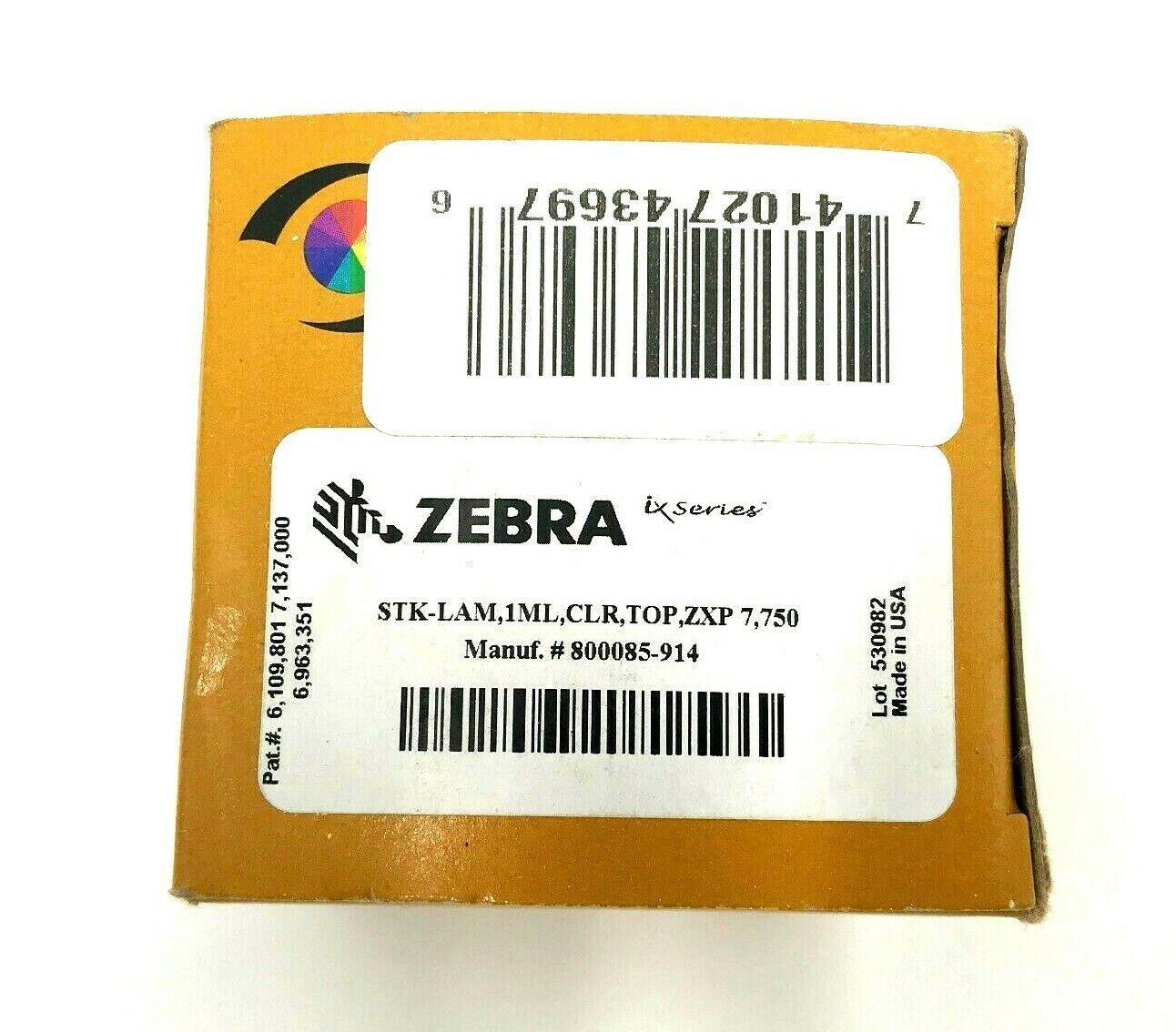 Zebra 800085914 Clear Top Premier Laminate for ZXP Series 7 750