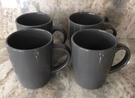 Royal Norfolk Gray Stoneware Coffee Mugs Dinnerware Cups Set Of 4 SHIP 24HRS - $72.64