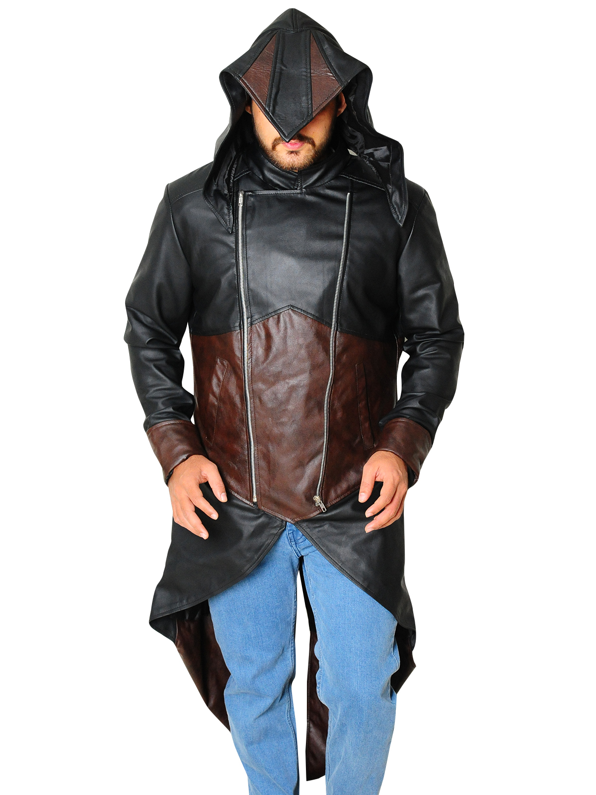 EXOTICA ASSASSINS CREED UNITY LEATHER HOODIE - ALL SIZES AVAILABLE ...