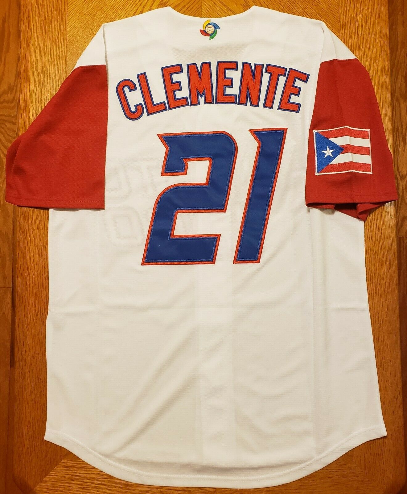 NWOT Men's Roberto Clemente World Baseball Puerto Rico Jersey (S,M,L,XL
