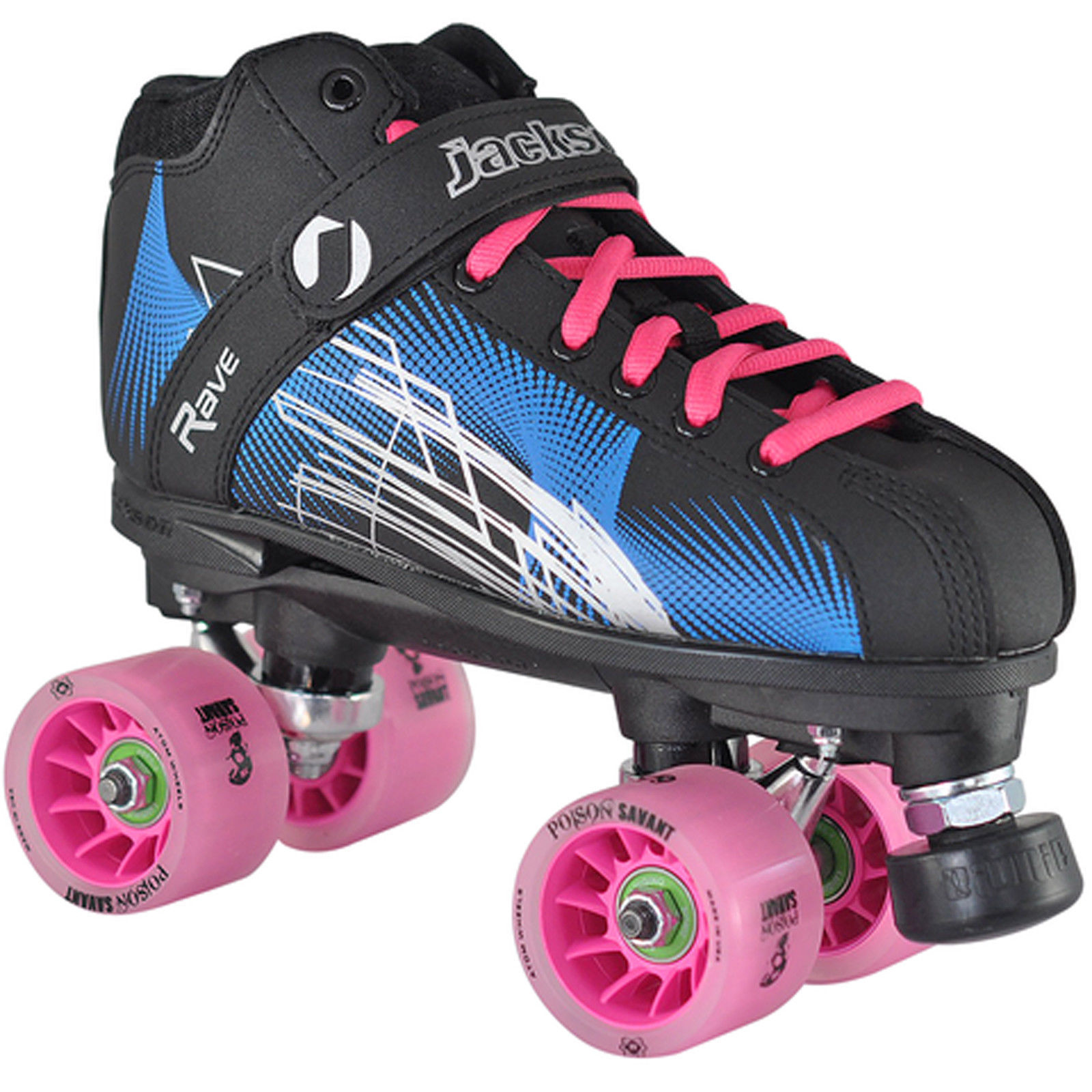 Colorful Roller Derby Skates Jackson Rave Roller Skate Atom Poison