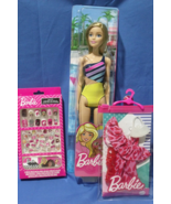 Toys New Mattel Barbie Doll Red Heart Dress Red Shoes &amp; Purse Press on N... - $24.95