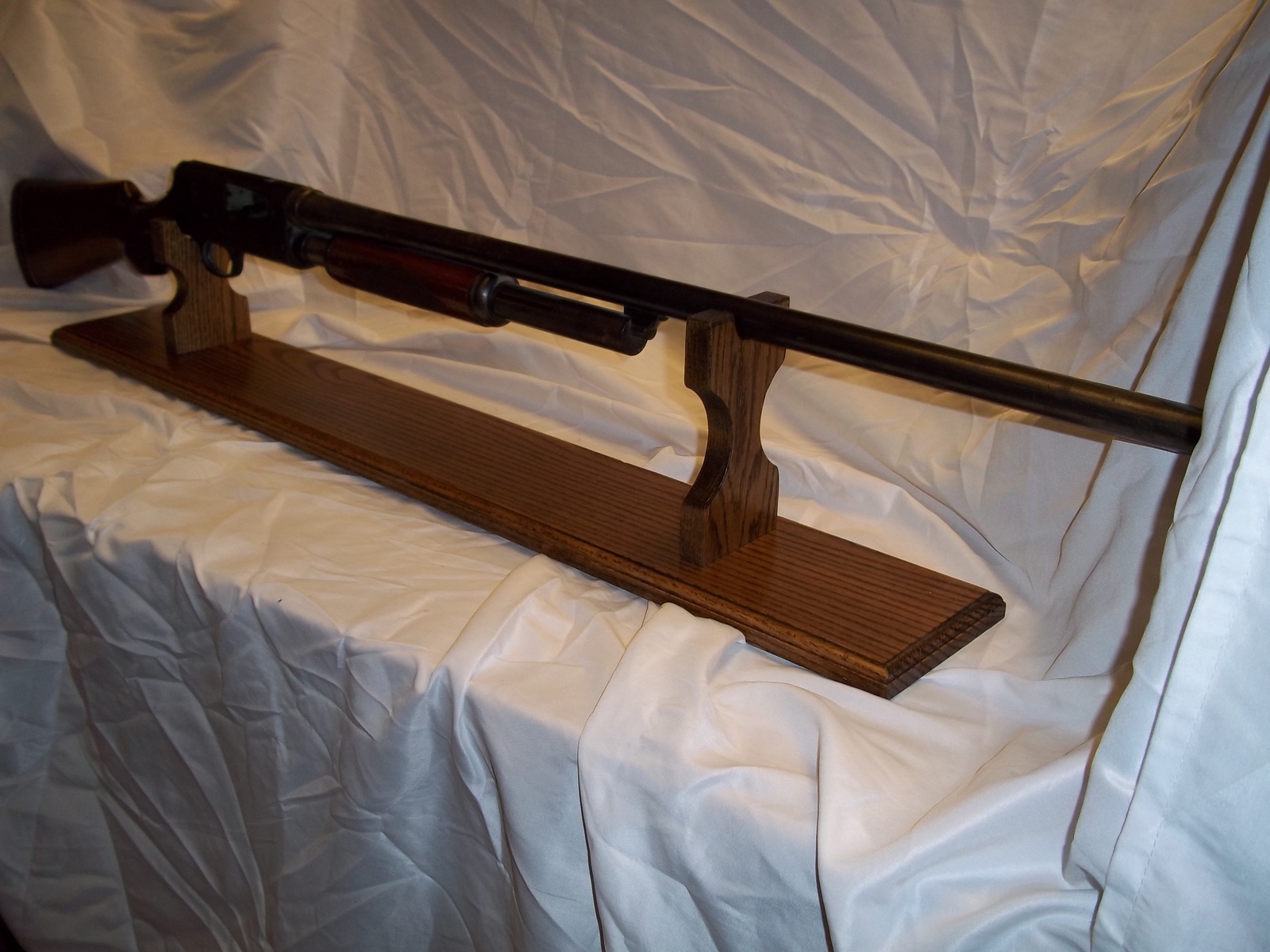 Handmade Mantle Style Gun Display Rack for Rifle Walnut Finish Other
