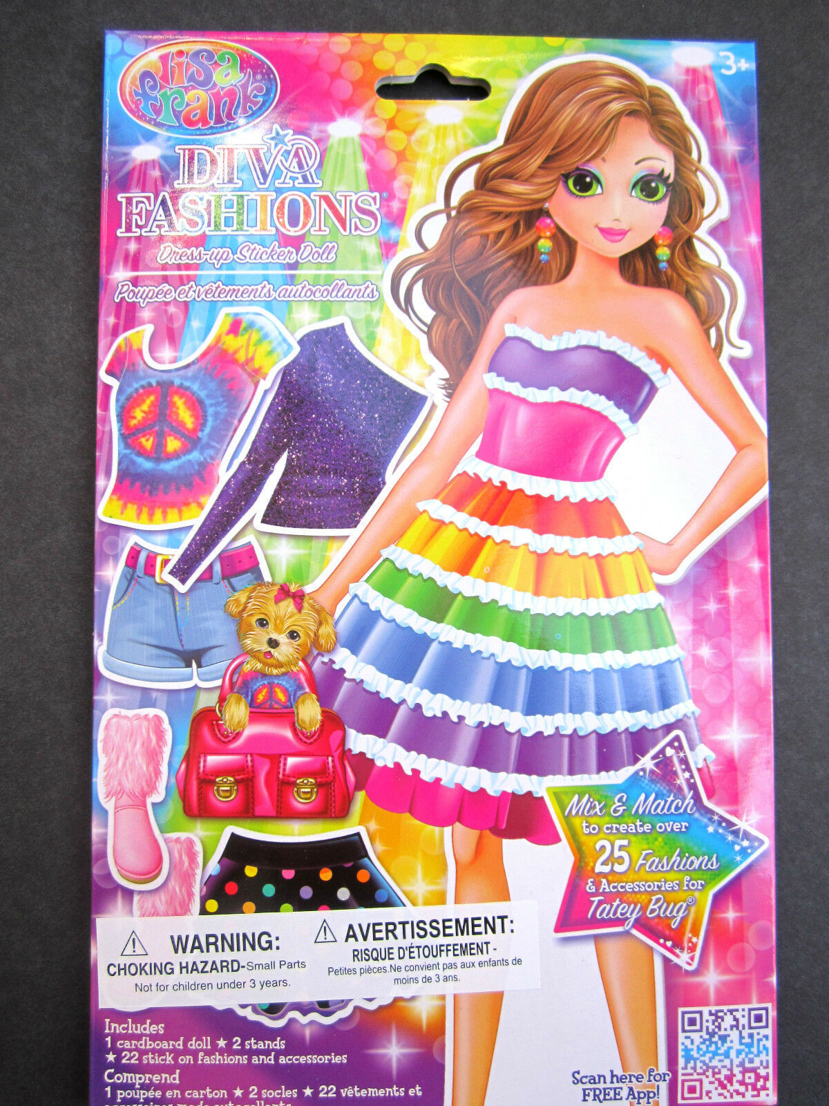 Lisa Frank Tatey Bug Diva Fashion Dress-up Sticker Doll Set Mix ...