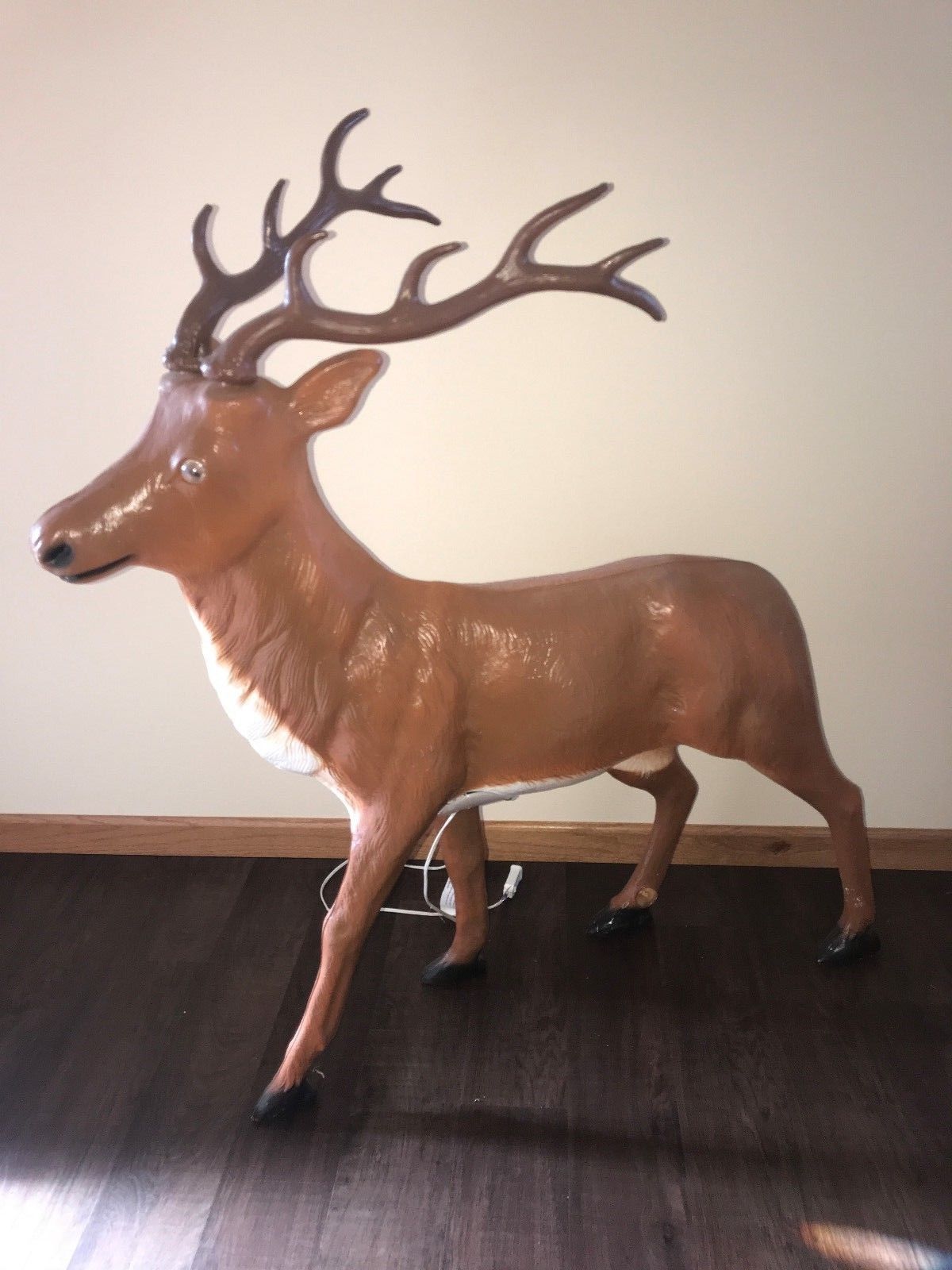 Vintage Lighted Blow Mold Buck Reindeer Yard Decoration - Yard Decor