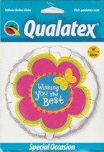Wishing You The BEST- 18" Mylar Balloon By Qualatex Round Foil Balloon - $4.94