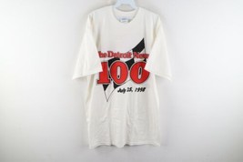 Vintage 90s NASCAR Mens XL The Detroit News 100 Spell Out Double Sided T-Shirt - $49.45