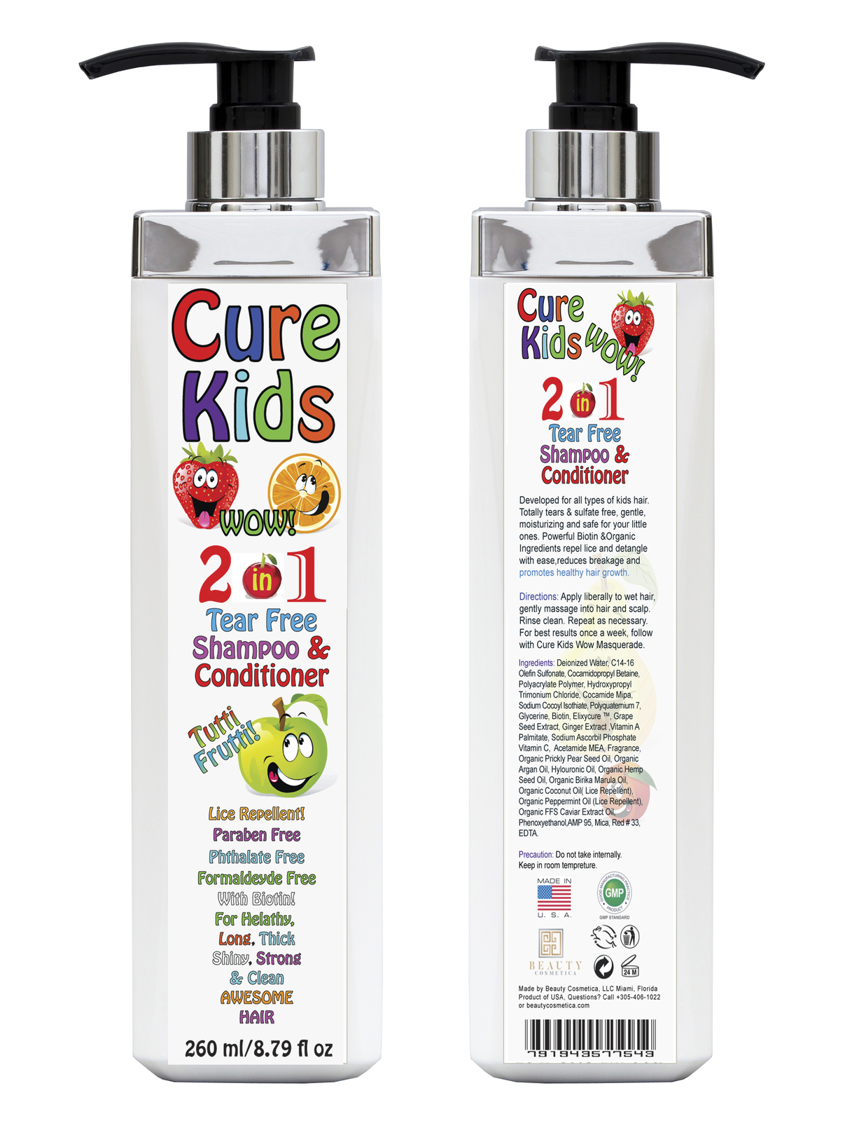 Cure Kids Wow Naturally Prevent Head Lice Repel 2 in1 Fruity Daily